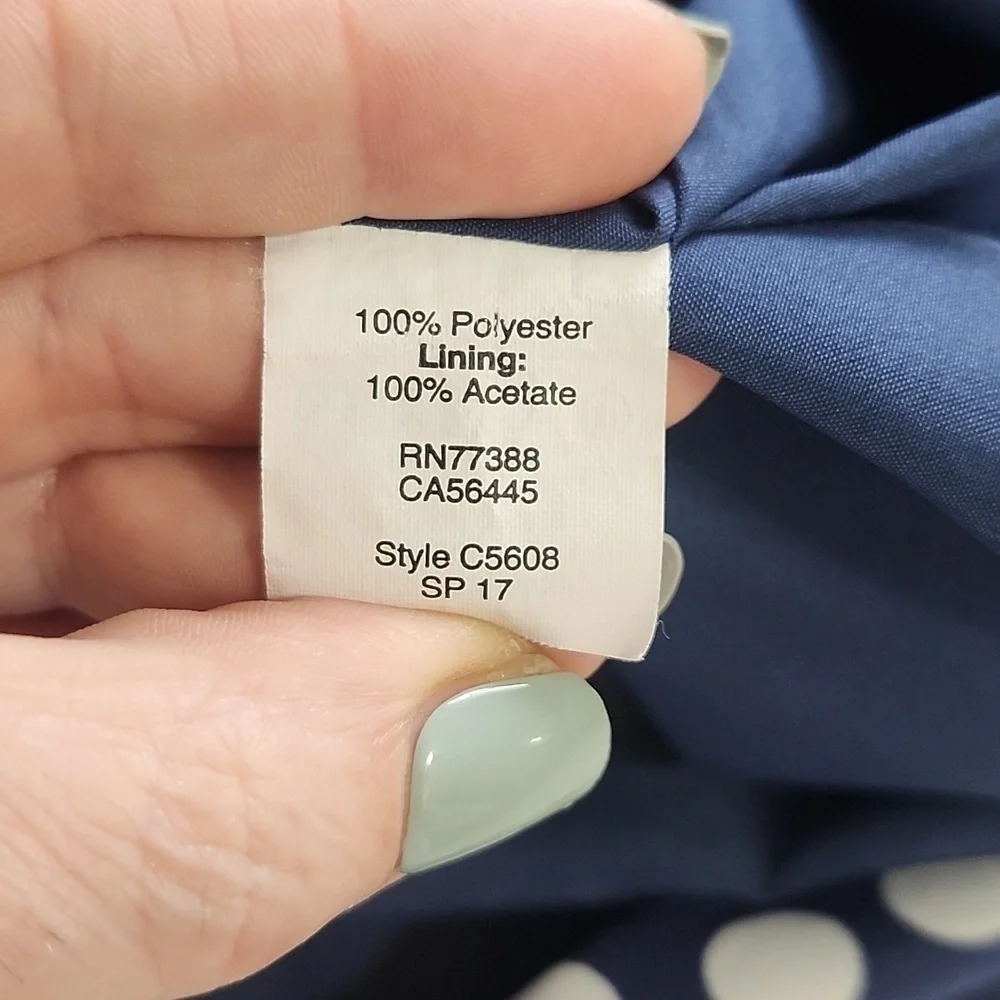 J. Crew Navy Polka Dot Gallery Dress NWOT